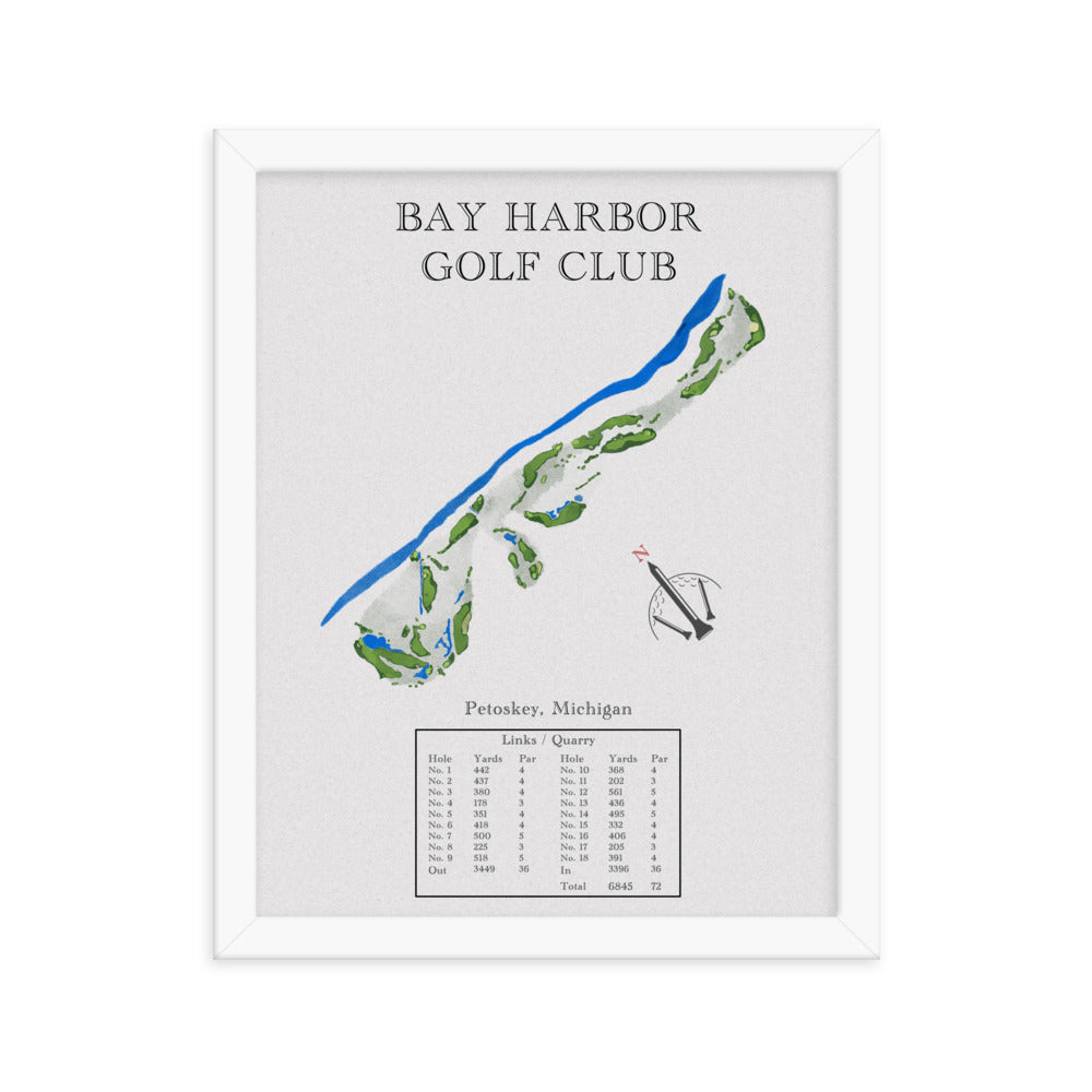 Bay Harbor Golf Club, Michigan - Golf Course Print - PARZ ONLY GOLF PRINTS