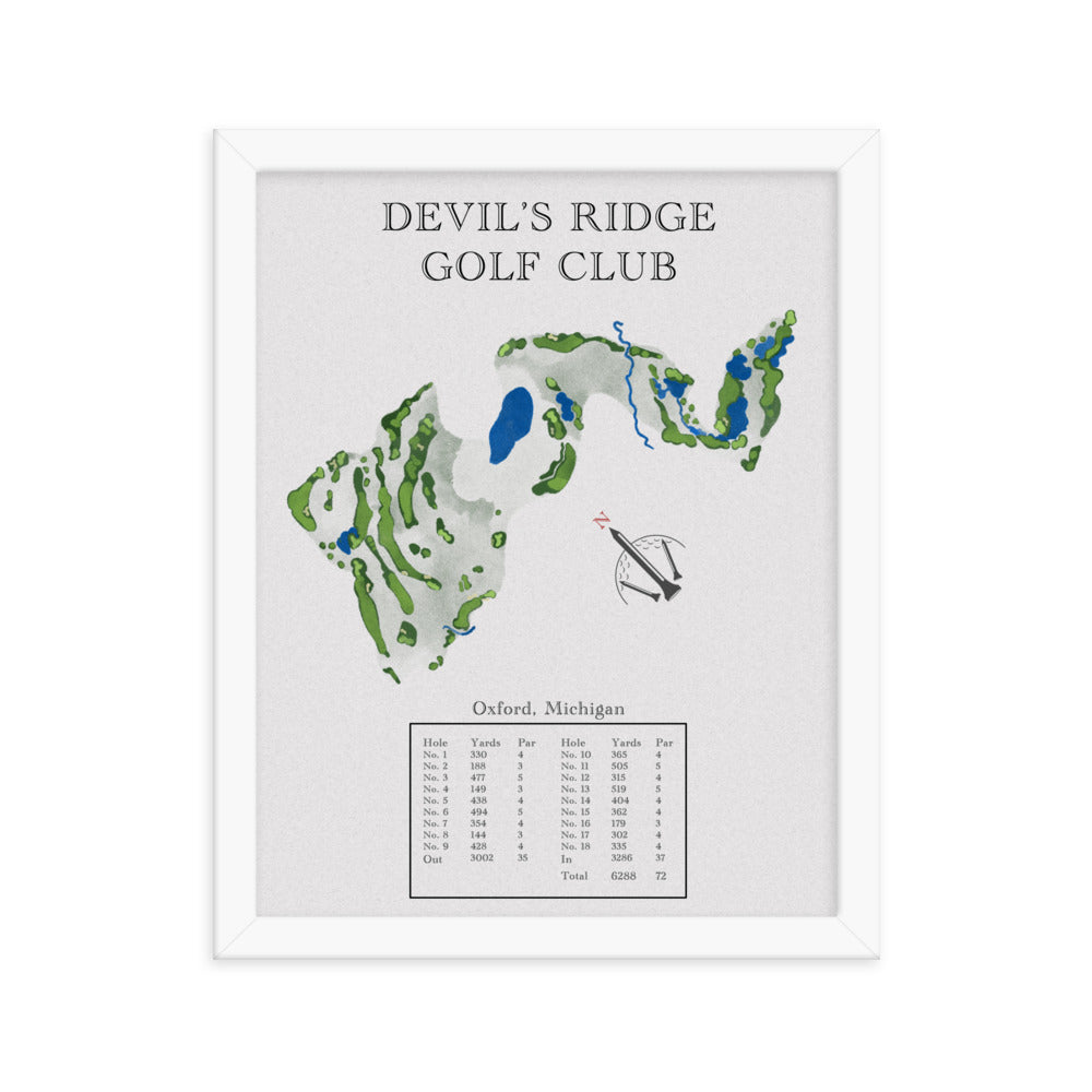 Devil's Ridge Golf Club, Michigan - Golf Course Print - PARZ ONLY GOLF PRINTS