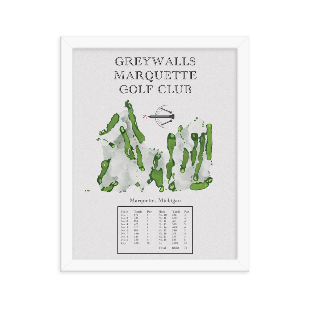 Greywalls Marquette Golf Club, Michigan - Golf Course Print - PARZ ONLY GOLF PRINTS