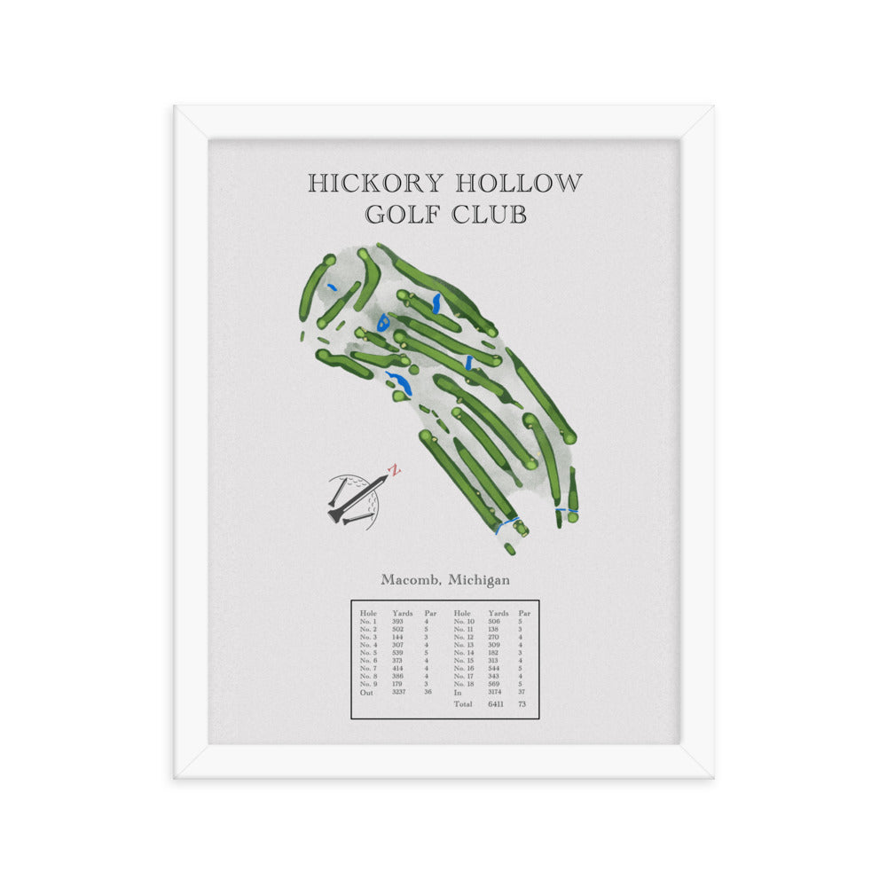 Hickory Hollow Golf Club, Michigan - Golf Course Print - PARZ ONLY GOLF PRINTS