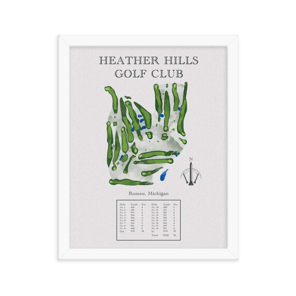 Heather Hills Golf Club, Michigan - Golf Course Print - PARZ ONLY GOLF PRINTS