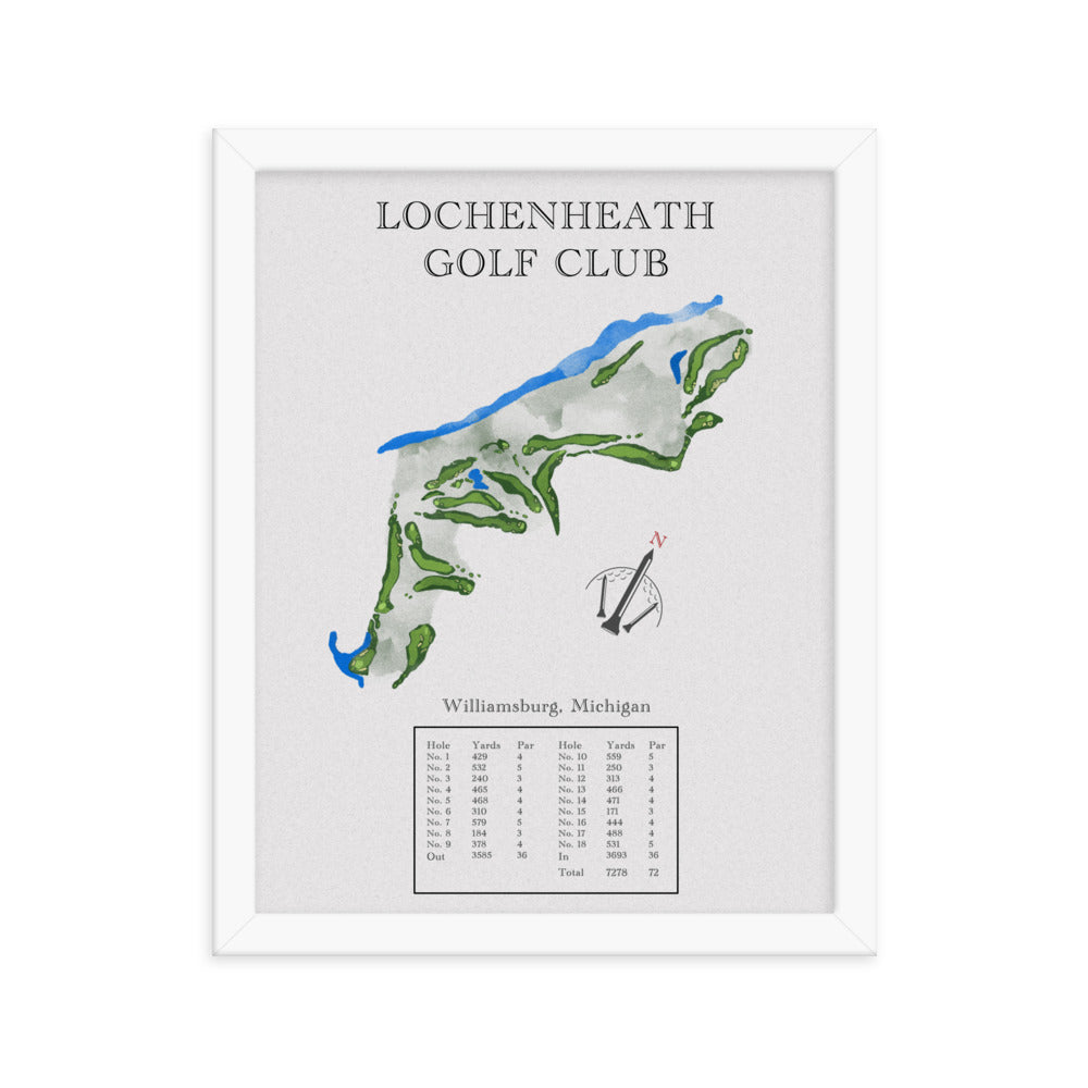 Lochenheath Golf Club, Michigan - Golf Course Print - PARZ ONLY GOLF PRINTS