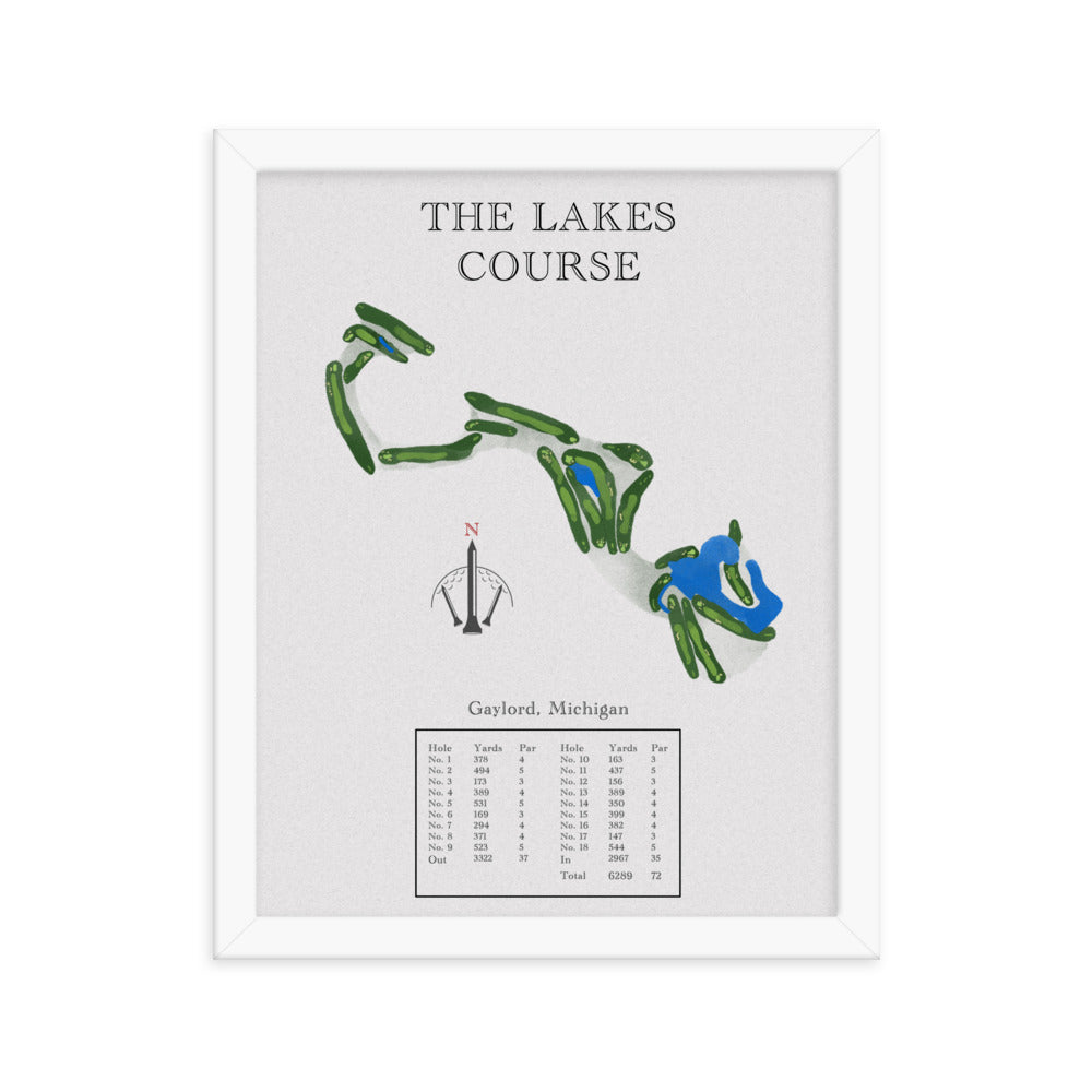 The Lakes Course, Michigan - Golf Course Print - PARZ ONLY GOLF PRINTS