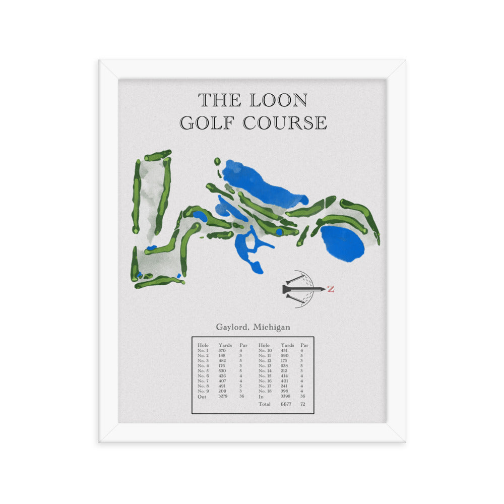 The Loon Golf Course, Michigan - Golf Course Print - PARZ ONLY GOLF PRINTS