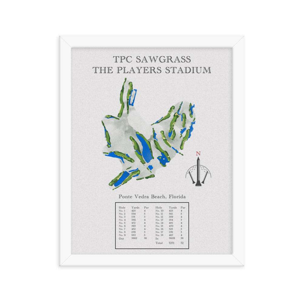 TPC Sawgrass The Players Stadium, Florida - Golf Course Print - PARZ ONLY GOLF PRINTS