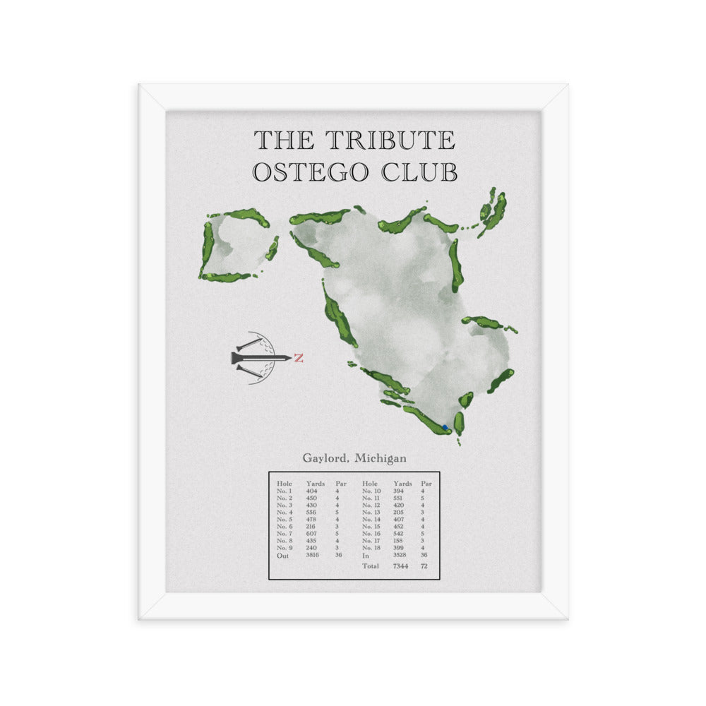 The Tribute Ostego Club, Michigan - Golf Course Print - PARZ ONLY GOLF PRINTS