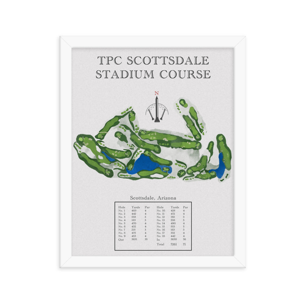 TPC Scottsdale Stadium Course, Arizona - Golf Course Print - PARZ ONLY GOLF PRINTS
