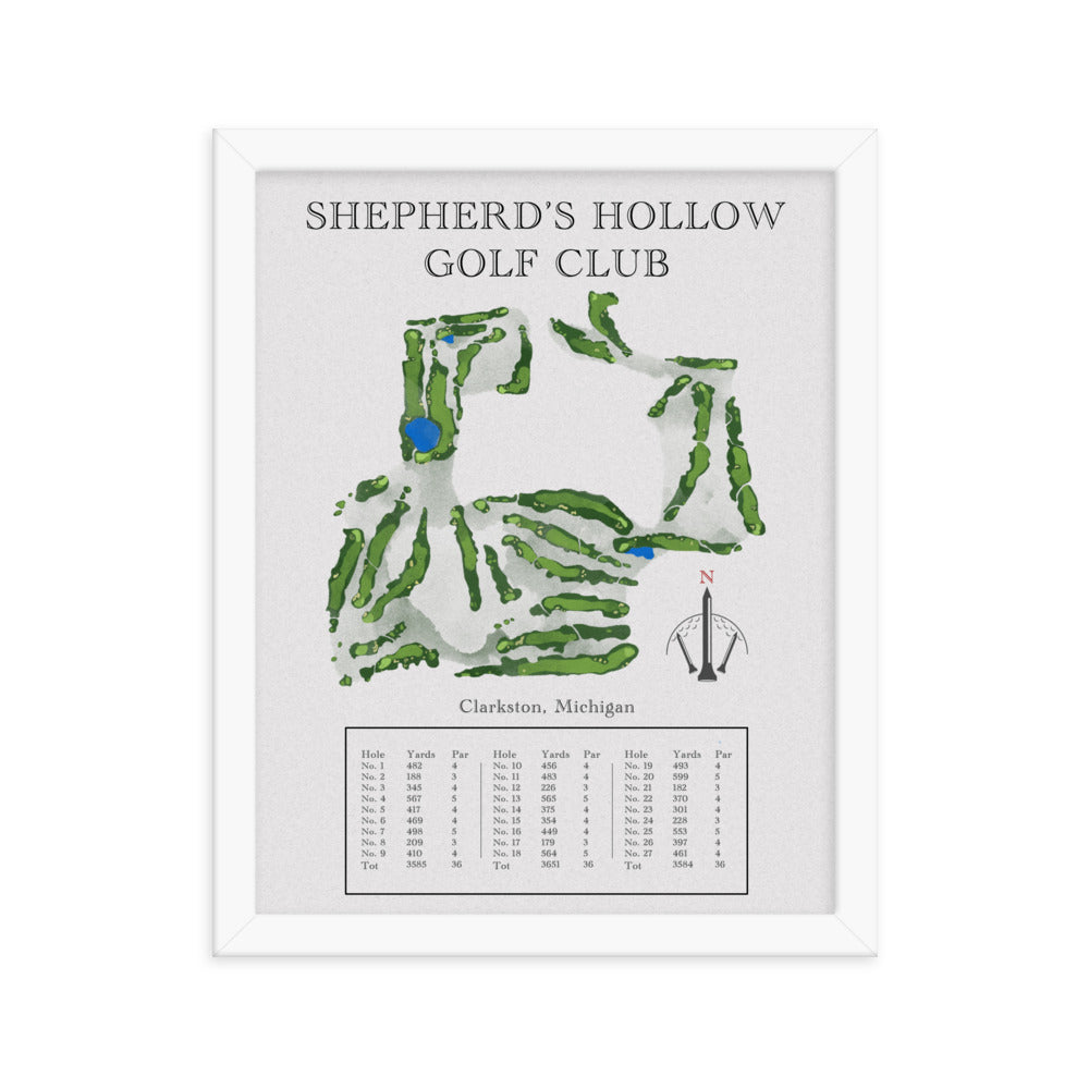 Shepherd's Hollow Golf Club, Michigan - Golf Course Print - PARZ ONLY GOLF PRINTS
