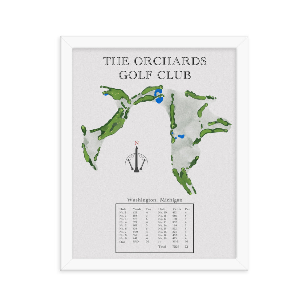 The Orchards Golf Club, Michigan - Golf Course Print - PARZ ONLY GOLF PRINTS