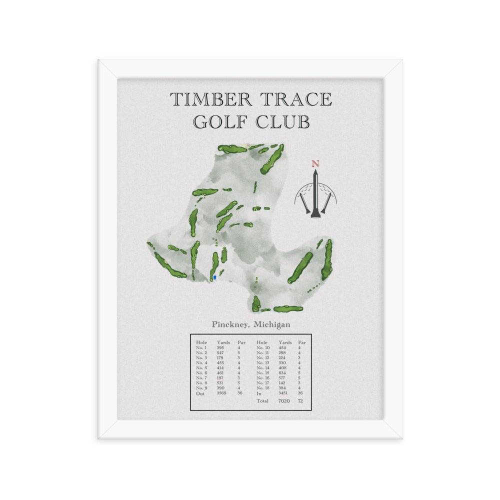 Timber Trace Golf Club, Michigan - Golf Course Print - PARZ ONLY GOLF PRINTS