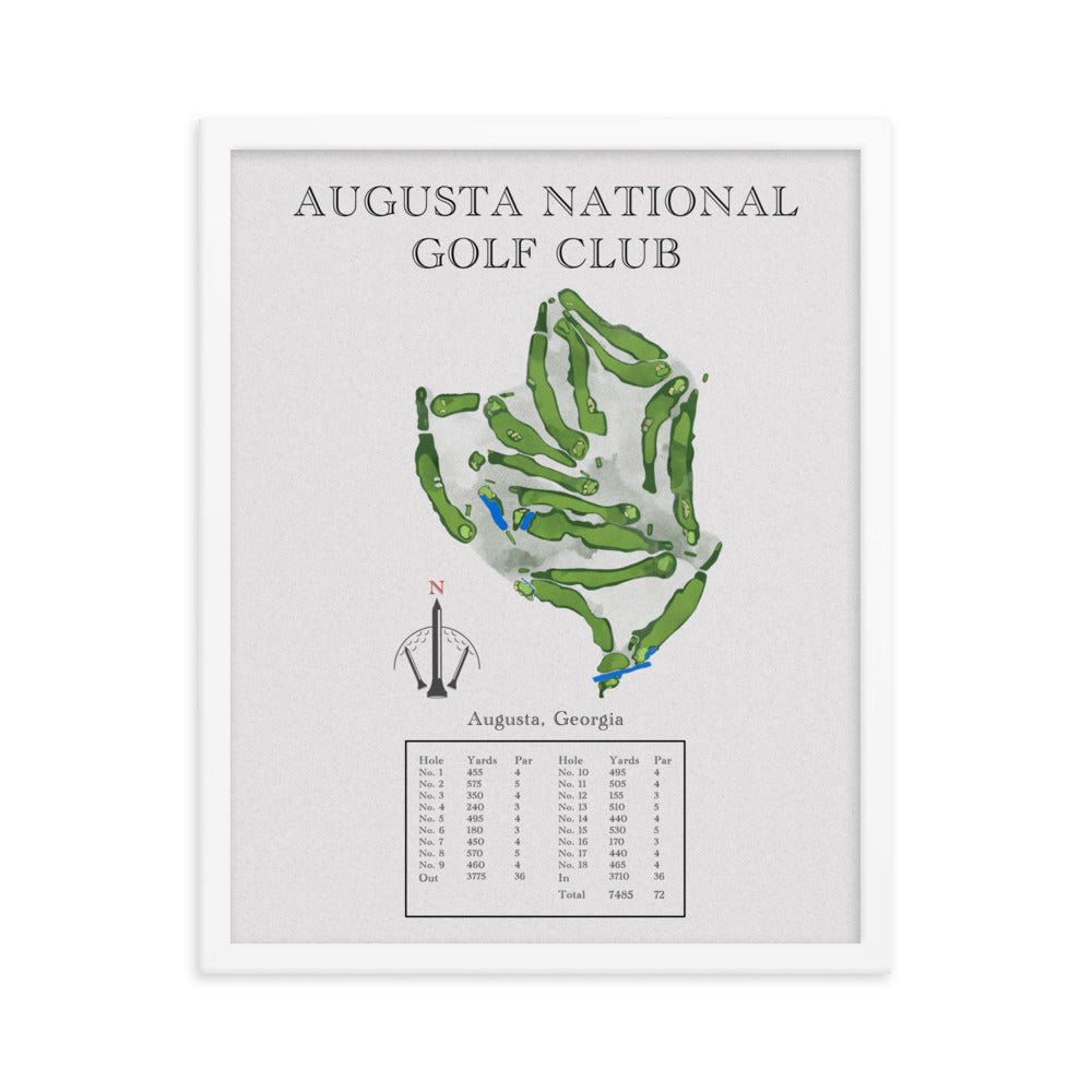 Augusta National Golf Club, Georgia - Golf Course Print - PARZ ONLY GOLF PRINTS