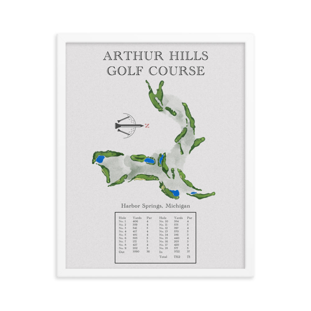 Arthur Hills Golf Course, Michigan - Golf Course Print - PARZ ONLY GOLF PRINTS