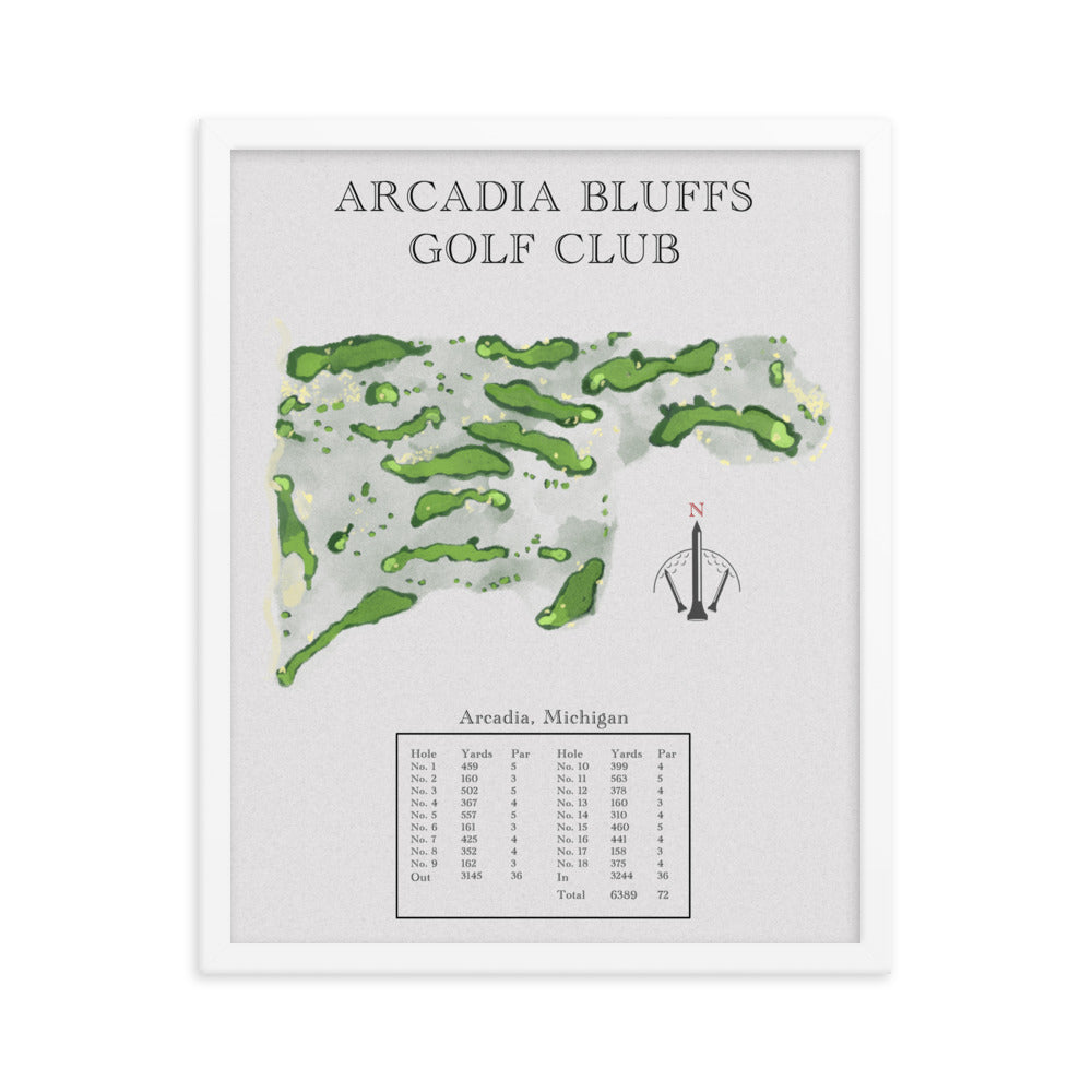 Arcadia Bluffs Golf Club, Michigan - Golf Course Print - PARZ ONLY GOLF PRINTS