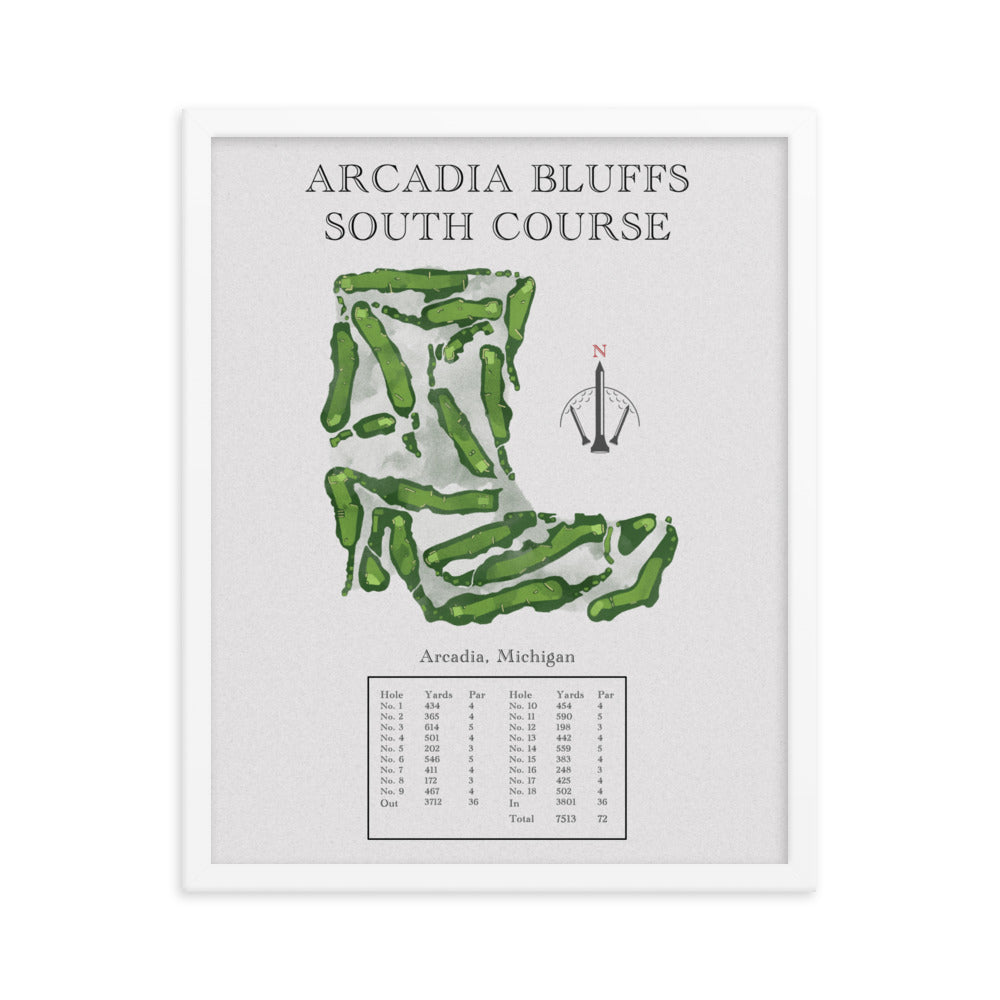 Arcadia Bluffs South Course, Michigan - Golf Course Print - PARZ ONLY GOLF PRINTS