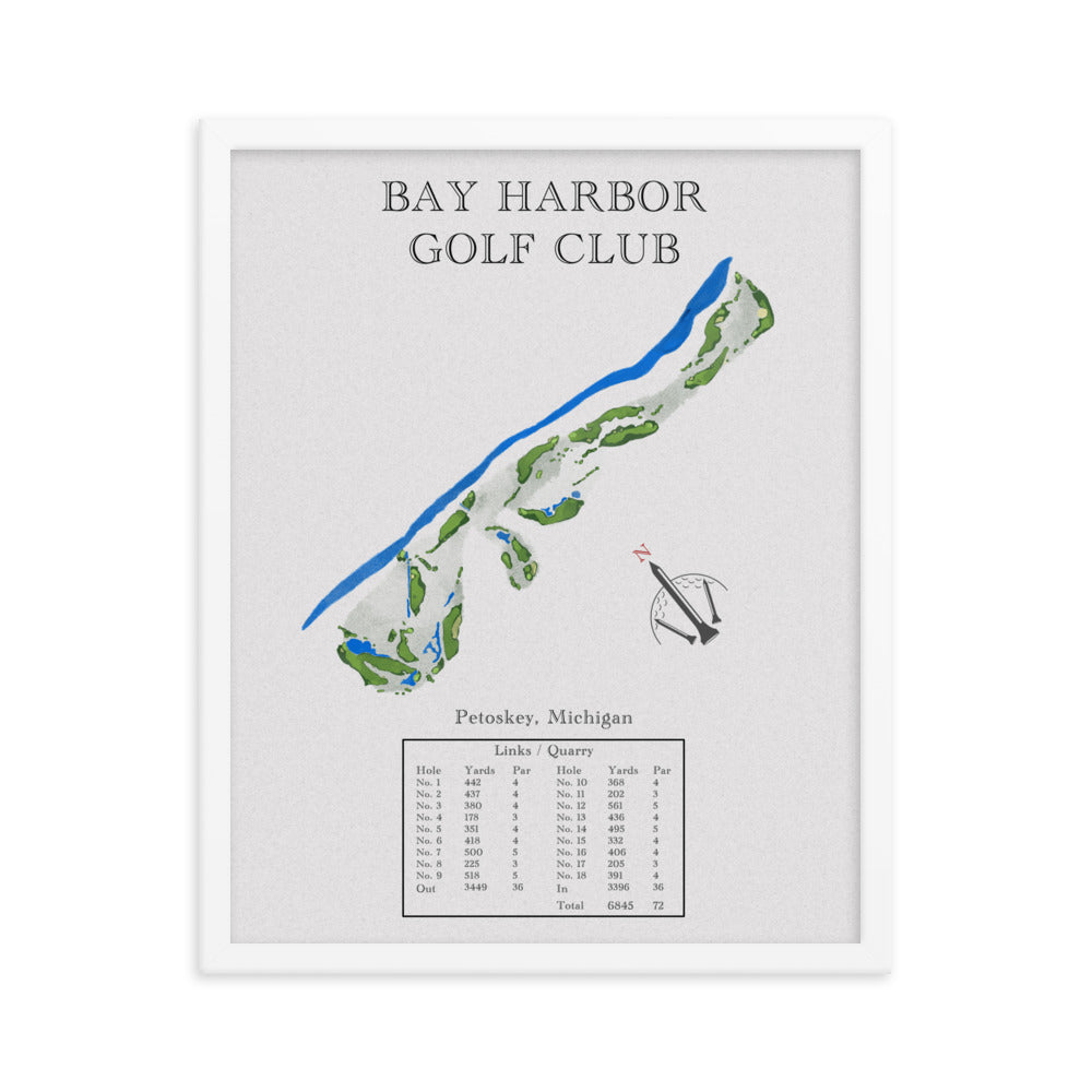 Bay Harbor Golf Club, Michigan - Golf Course Print - PARZ ONLY GOLF PRINTS