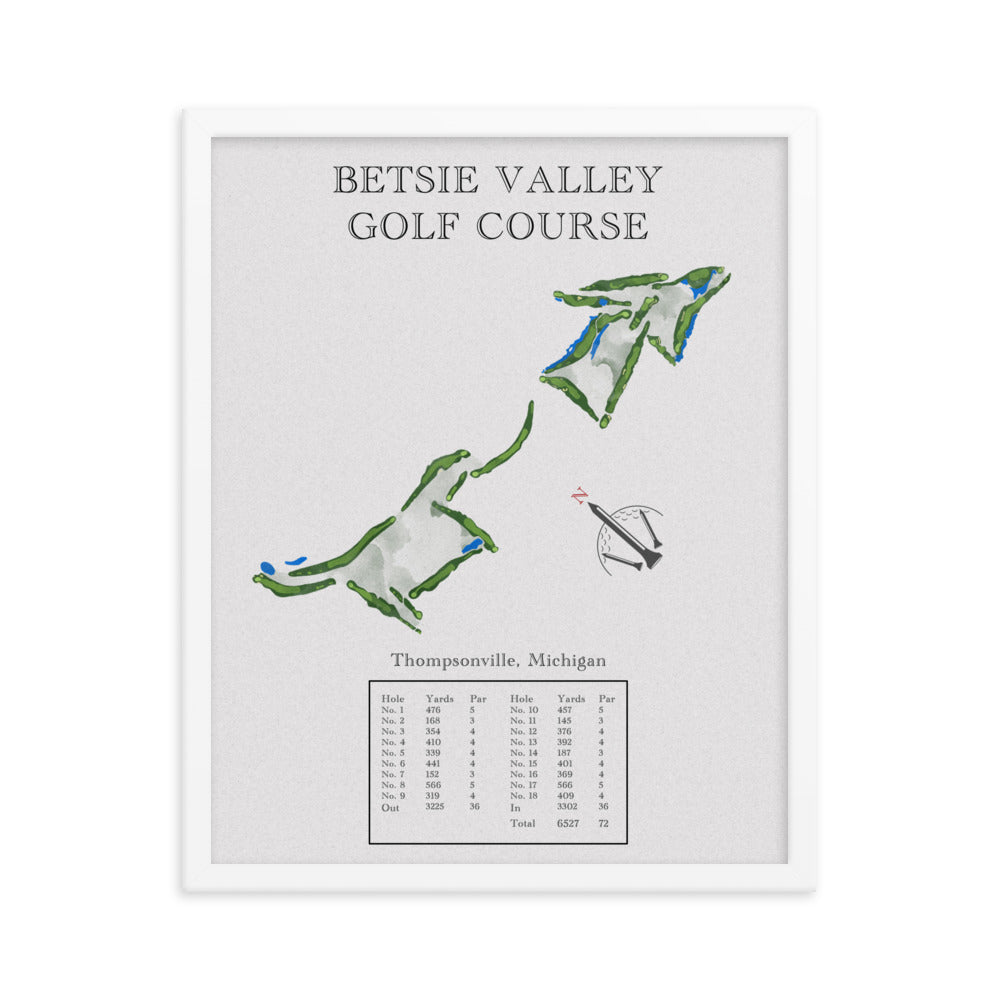 Betsie Valley Golf Course, Michigan - Golf Course Print - PARZ ONLY GOLF PRINTS