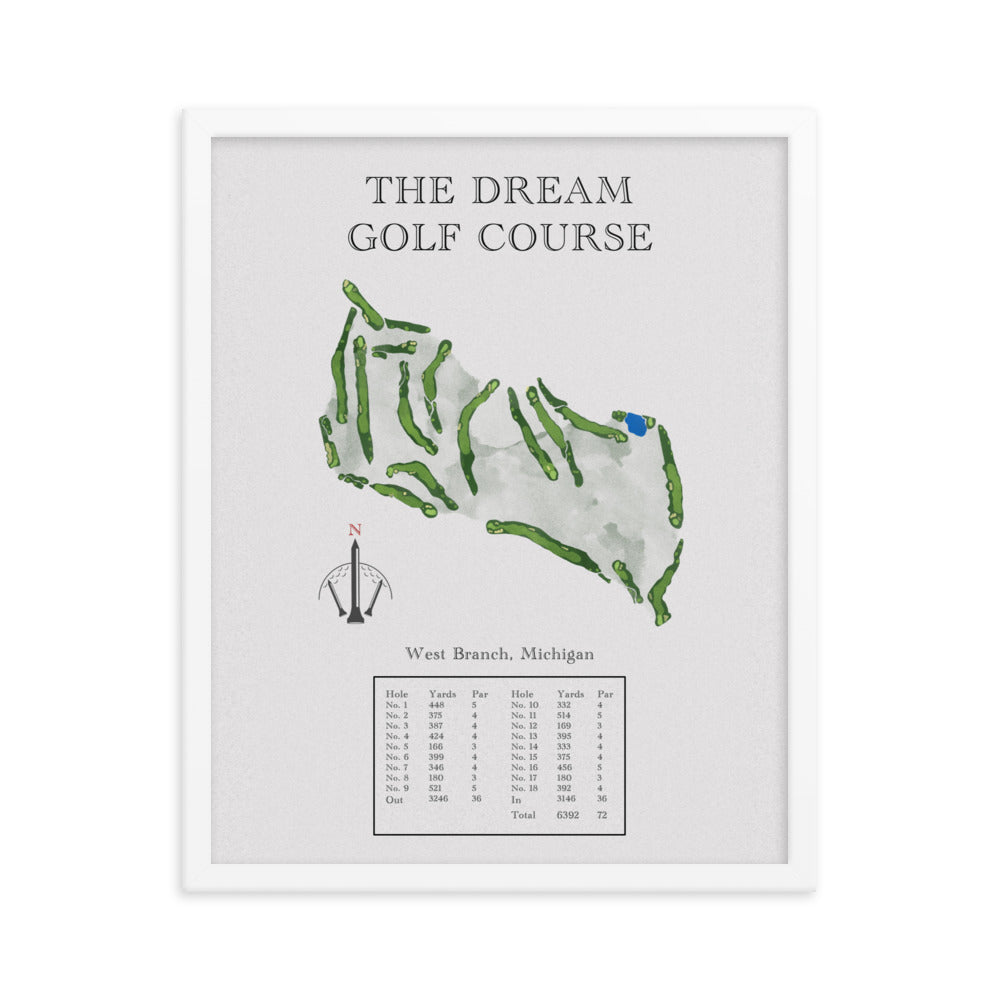 The Dream Golf Course, Michigan - Golf Course Print - PARZ ONLY GOLF PRINTS