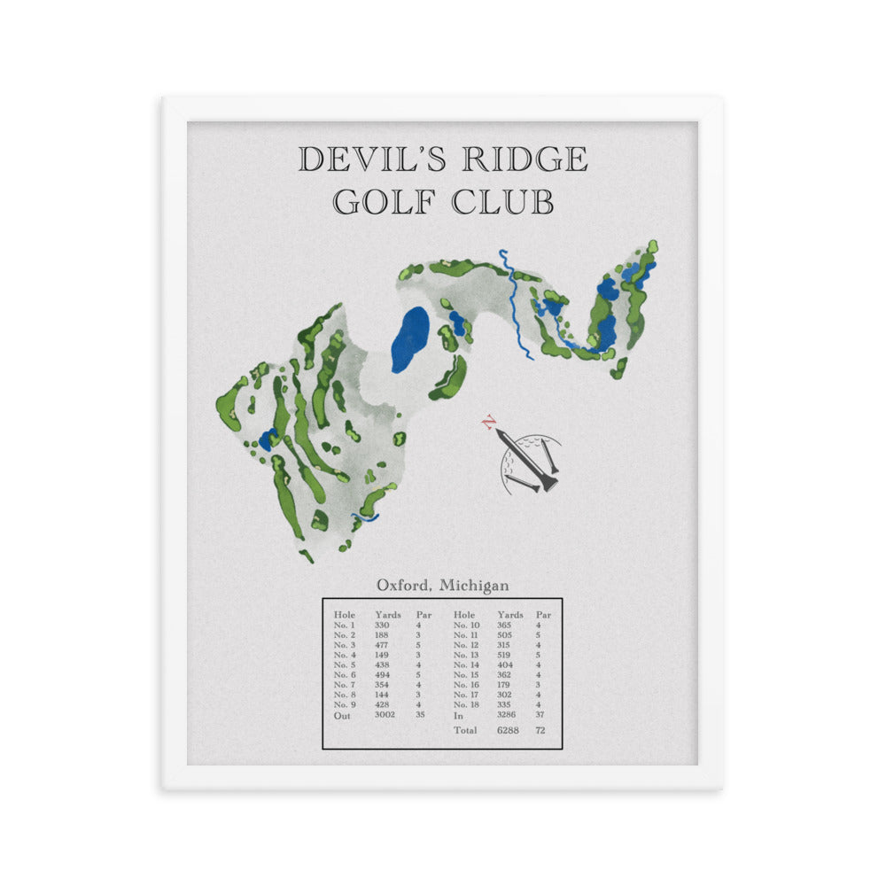 Devil's Ridge Golf Club, Michigan - Golf Course Print - PARZ ONLY GOLF PRINTS