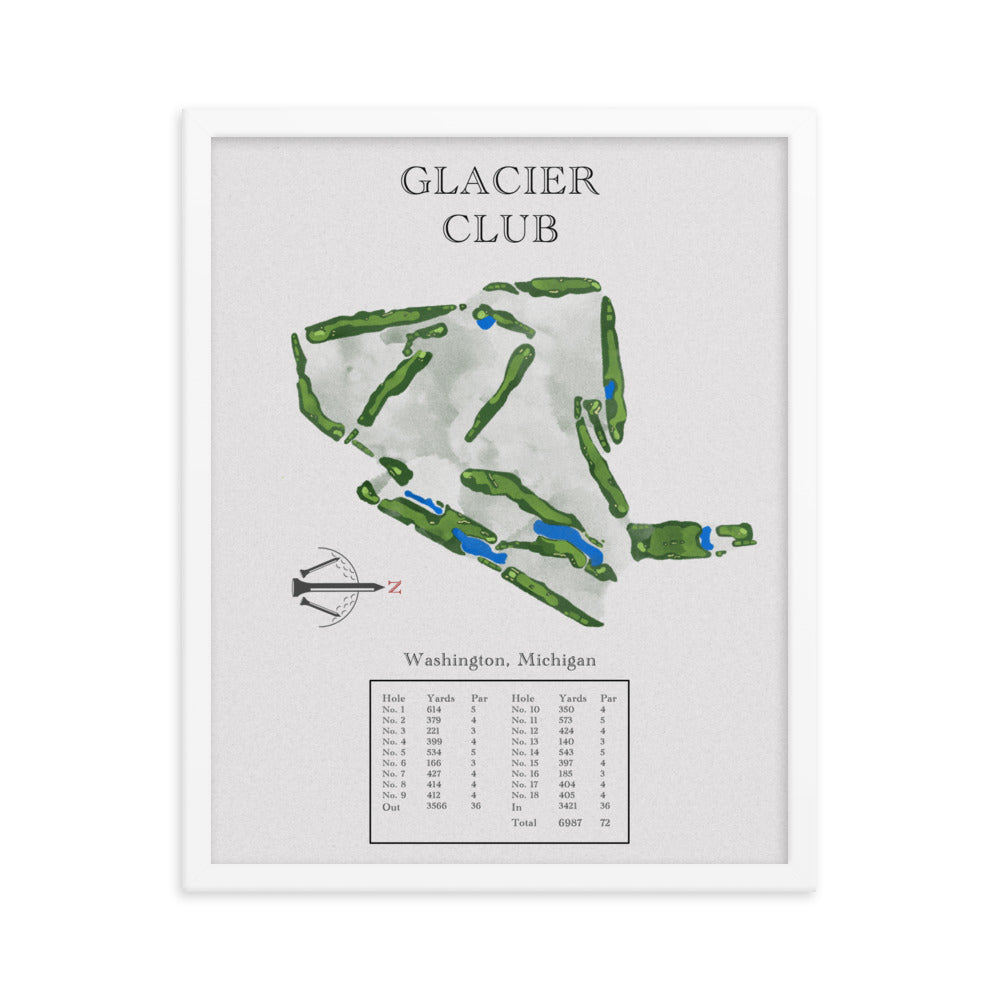 Glacier Club, Michigan - Golf Course Print - PARZ ONLY GOLF PRINTS