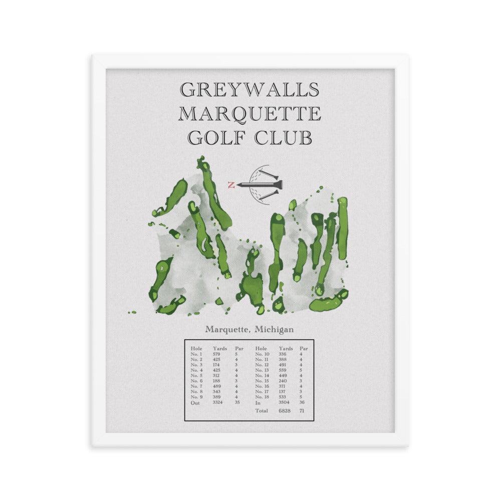 Greywalls Marquette Golf Club, Michigan - Golf Course Print - PARZ ONLY GOLF PRINTS
