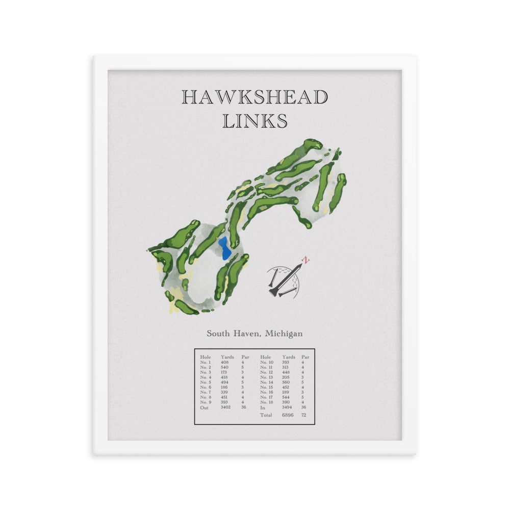 Hawkshead Links, Michigan - Golf Course Print - PARZ ONLY GOLF PRINTS