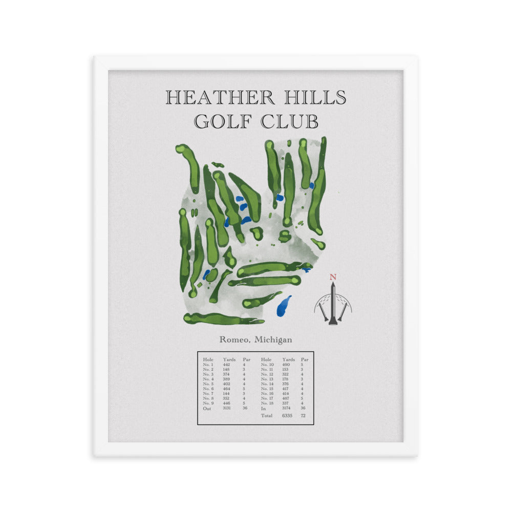 Heather Hills Golf Club, Michigan - Golf Course Print - PARZ ONLY GOLF PRINTS