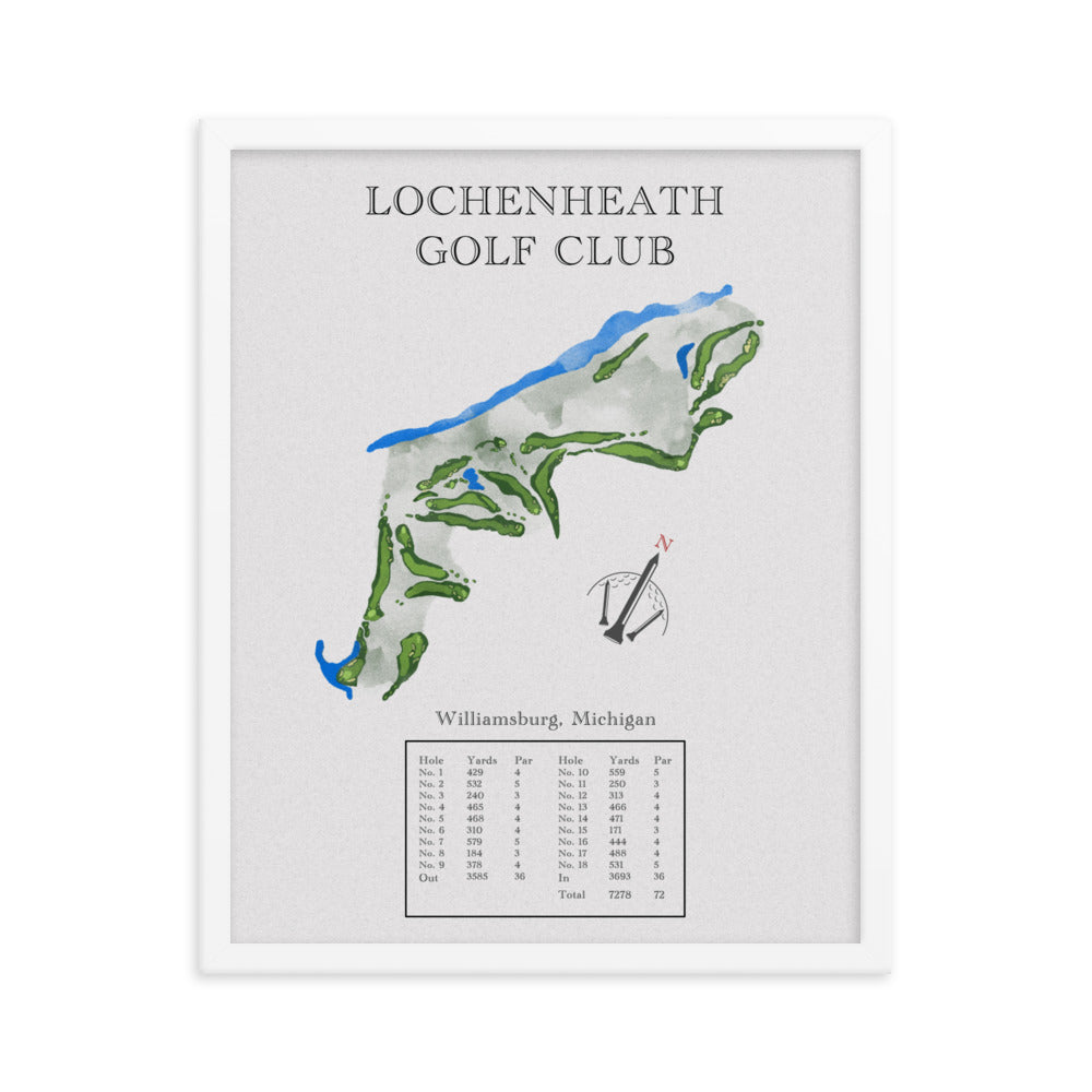 Lochenheath Golf Club, Michigan - Golf Course Print - PARZ ONLY GOLF PRINTS