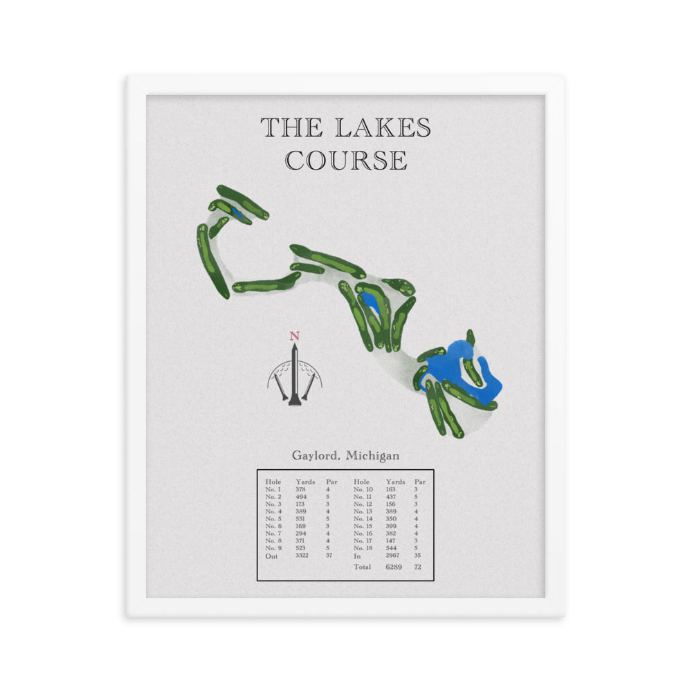 The Lakes Course, Michigan - Golf Course Print - PARZ ONLY GOLF PRINTS