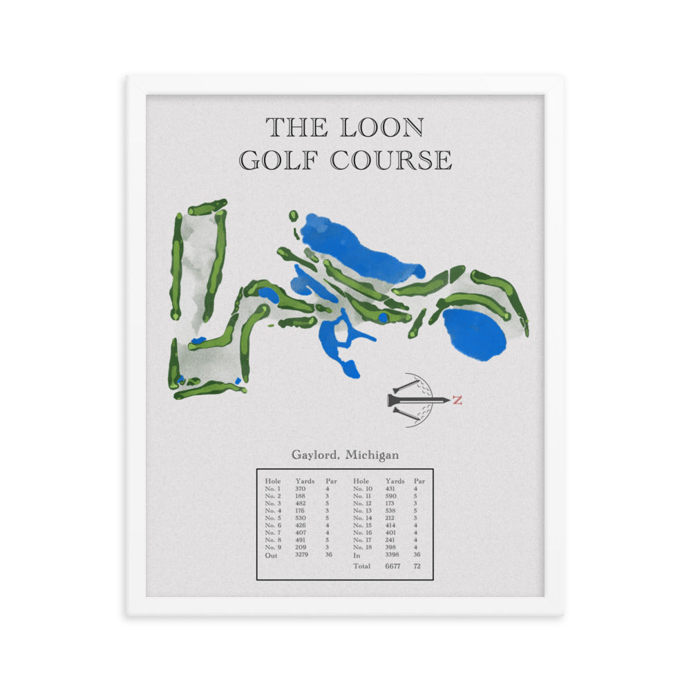 The Loon Golf Course, Michigan - Golf Course Print - PARZ ONLY GOLF PRINTS
