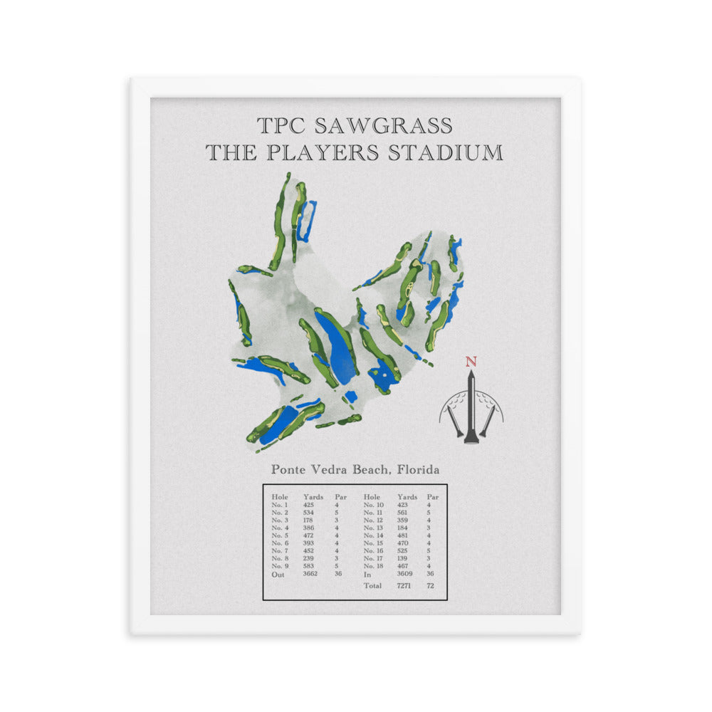 TPC Sawgrass The Players Stadium, Florida - Golf Course Print - PARZ ONLY GOLF PRINTS