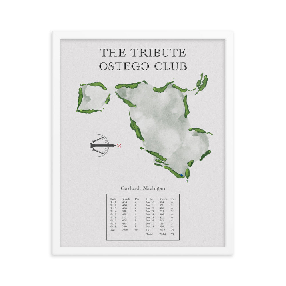 The Tribute Ostego Club, Michigan - Golf Course Print - PARZ ONLY GOLF PRINTS