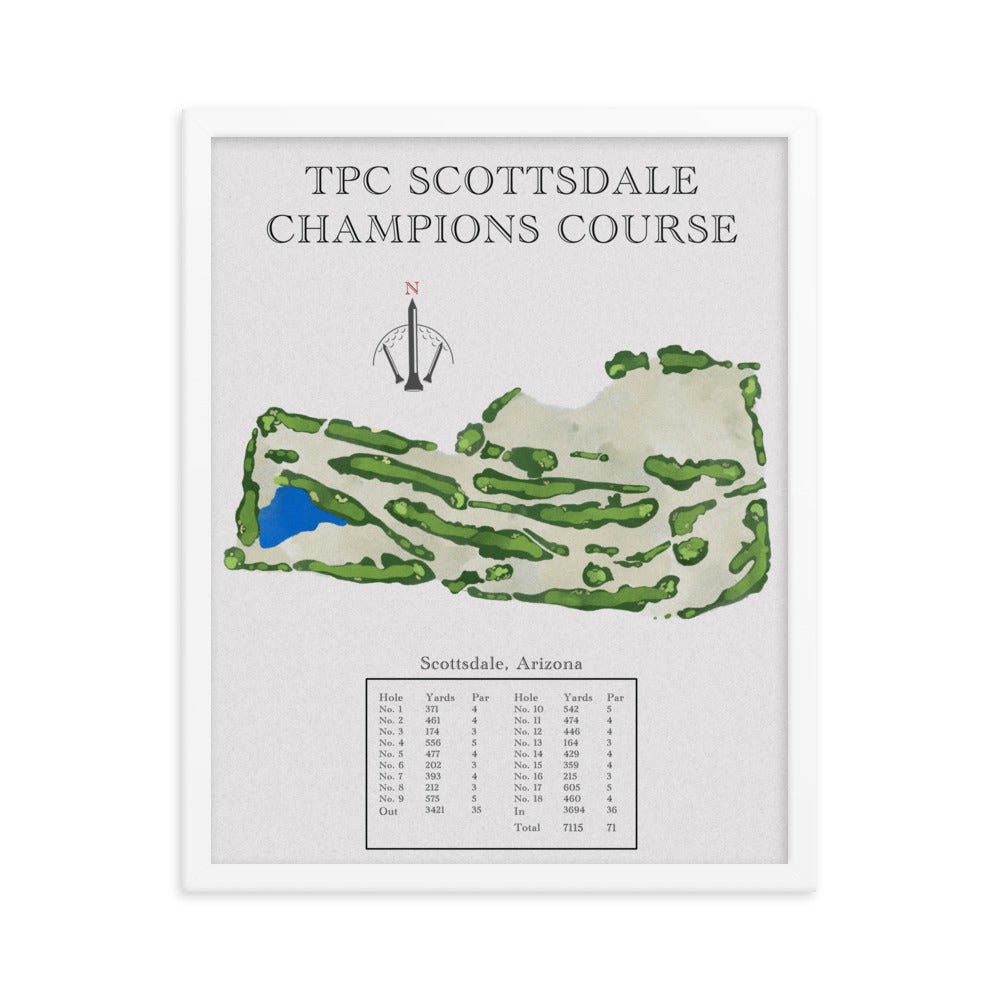 TPC Scottsdale Champions Course, Arizona - Golf Course Print - PARZ ONLY GOLF PRINTS