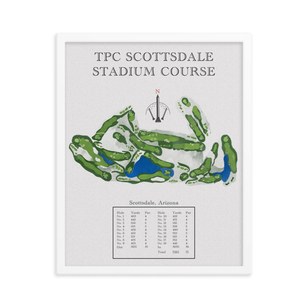 TPC Scottsdale Stadium Course, Arizona - Golf Course Print - PARZ ONLY GOLF PRINTS