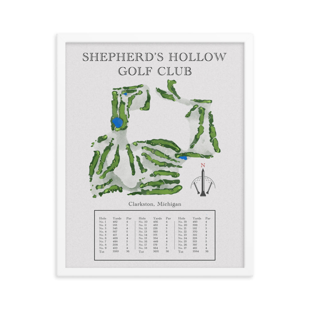 Shepherd's Hollow Golf Club, Michigan - Golf Course Print - PARZ ONLY GOLF PRINTS