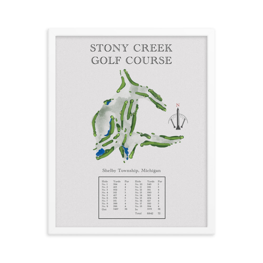 Stony Creek Golf Course, Michigan - Golf Course Print - PARZ ONLY GOLF PRINTS