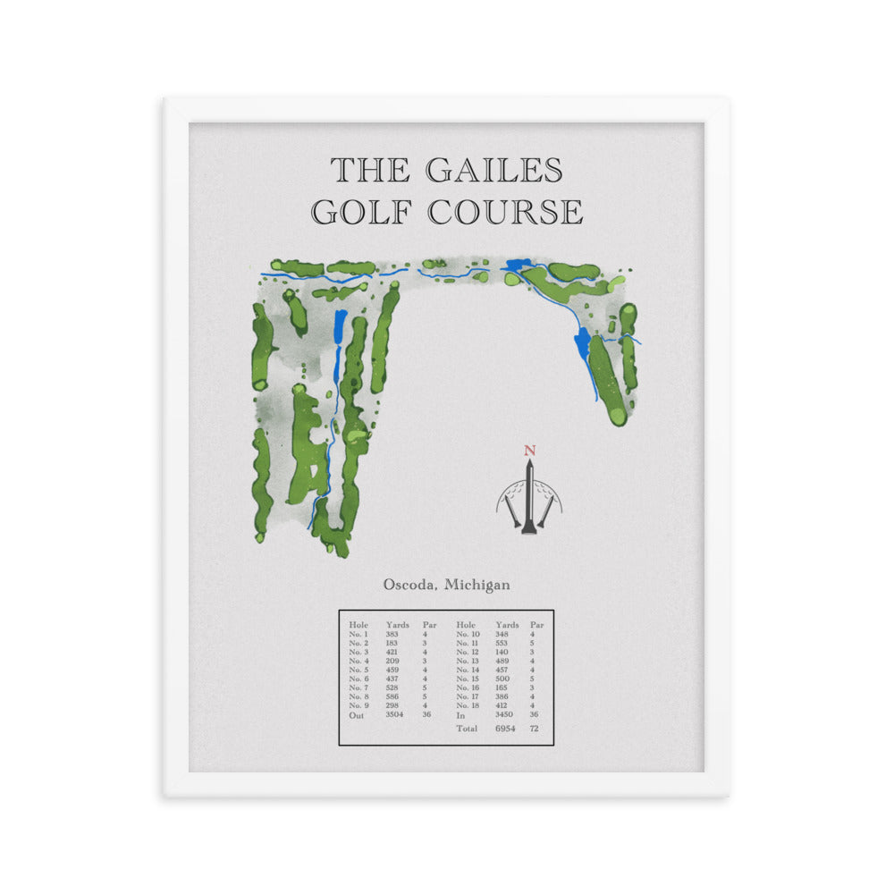 The Gailes Golf Course, Michigan - Golf Course Print - PARZ ONLY GOLF PRINTS