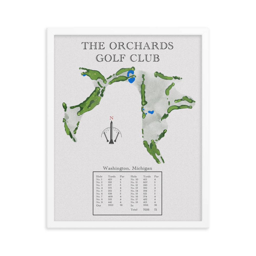 The Orchards Golf Club, Michigan - Golf Course Print - PARZ ONLY GOLF PRINTS