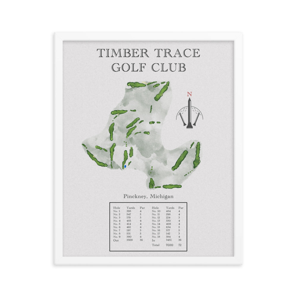 Timber Trace Golf Club, Michigan - Golf Course Print - PARZ ONLY GOLF PRINTS