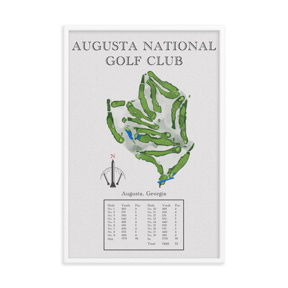 Augusta National Golf Club, Georgia - Golf Course Print - PARZ ONLY GOLF PRINTS