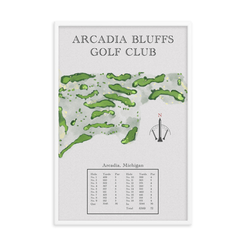 Arcadia Bluffs Golf Club, Michigan - Golf Course Print - PARZ ONLY GOLF PRINTS