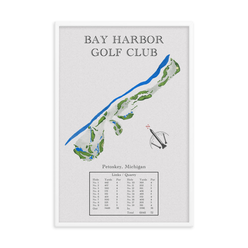 Bay Harbor Golf Club, Michigan - Golf Course Print - PARZ ONLY GOLF PRINTS