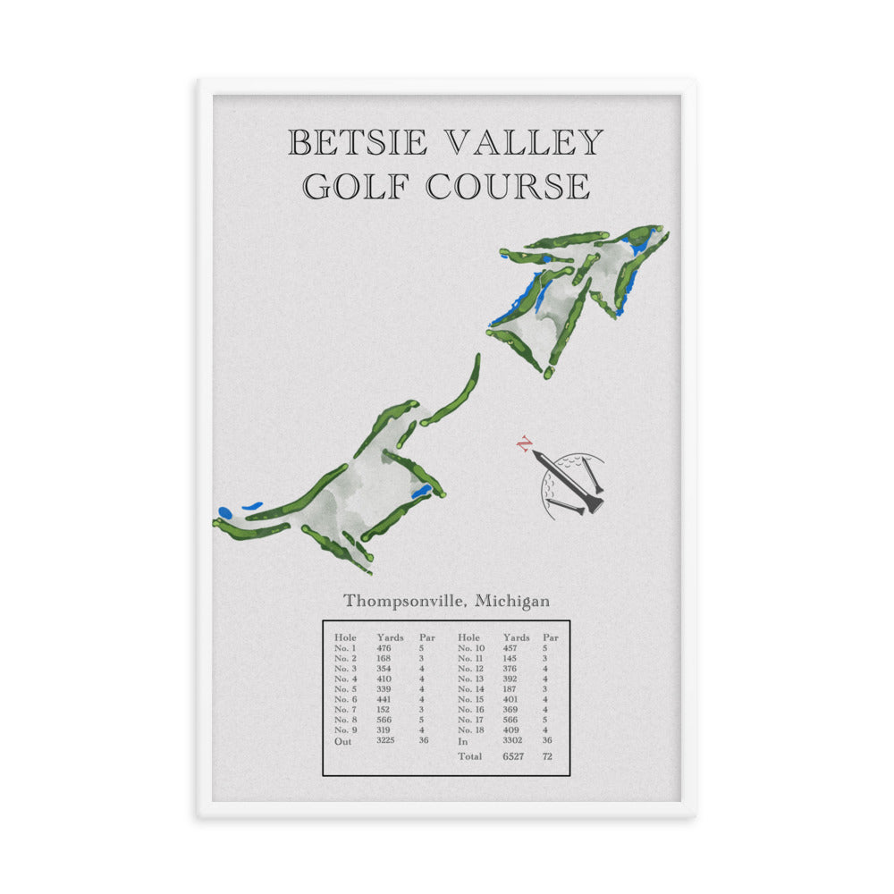 Betsie Valley Golf Course, Michigan - Golf Course Print - PARZ ONLY GOLF PRINTS