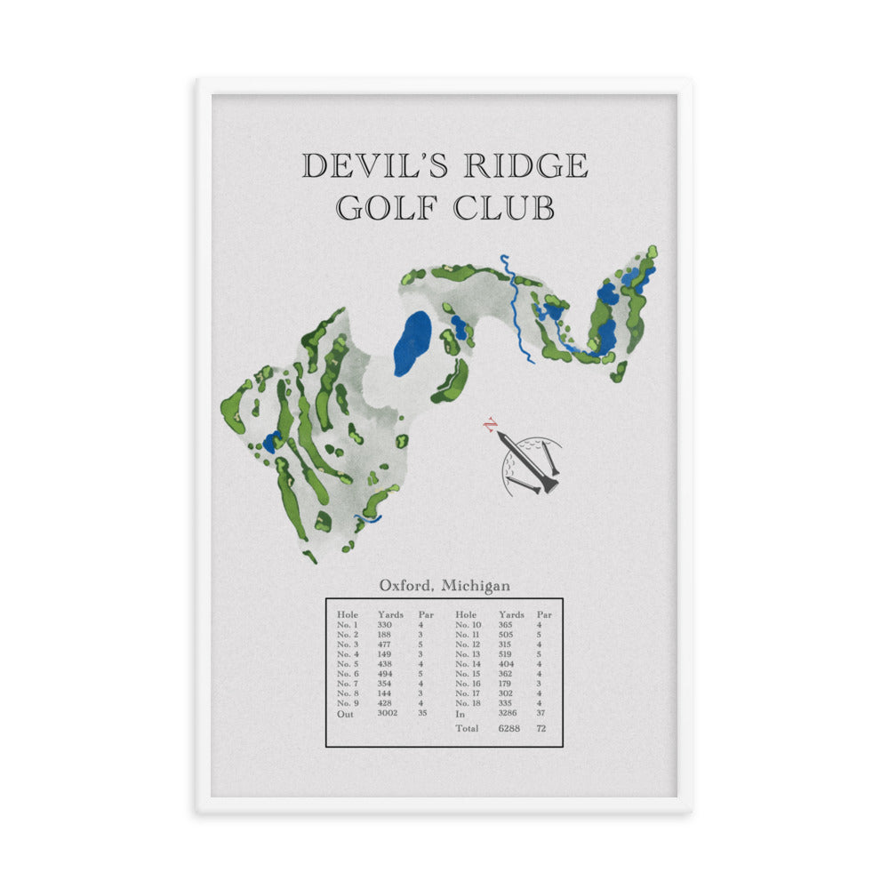 Devil's Ridge Golf Club, Michigan - Golf Course Print - PARZ ONLY GOLF PRINTS