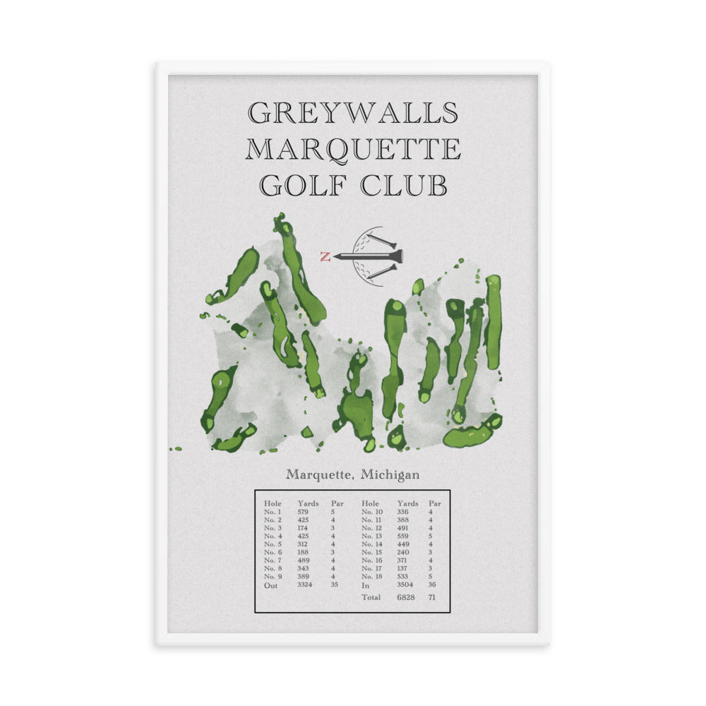 Greywalls Marquette Golf Club, Michigan - Golf Course Print - PARZ ONLY GOLF PRINTS