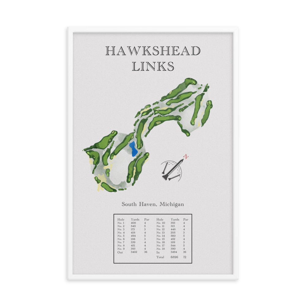 Hawkshead Links, Michigan - Golf Course Print - PARZ ONLY GOLF PRINTS