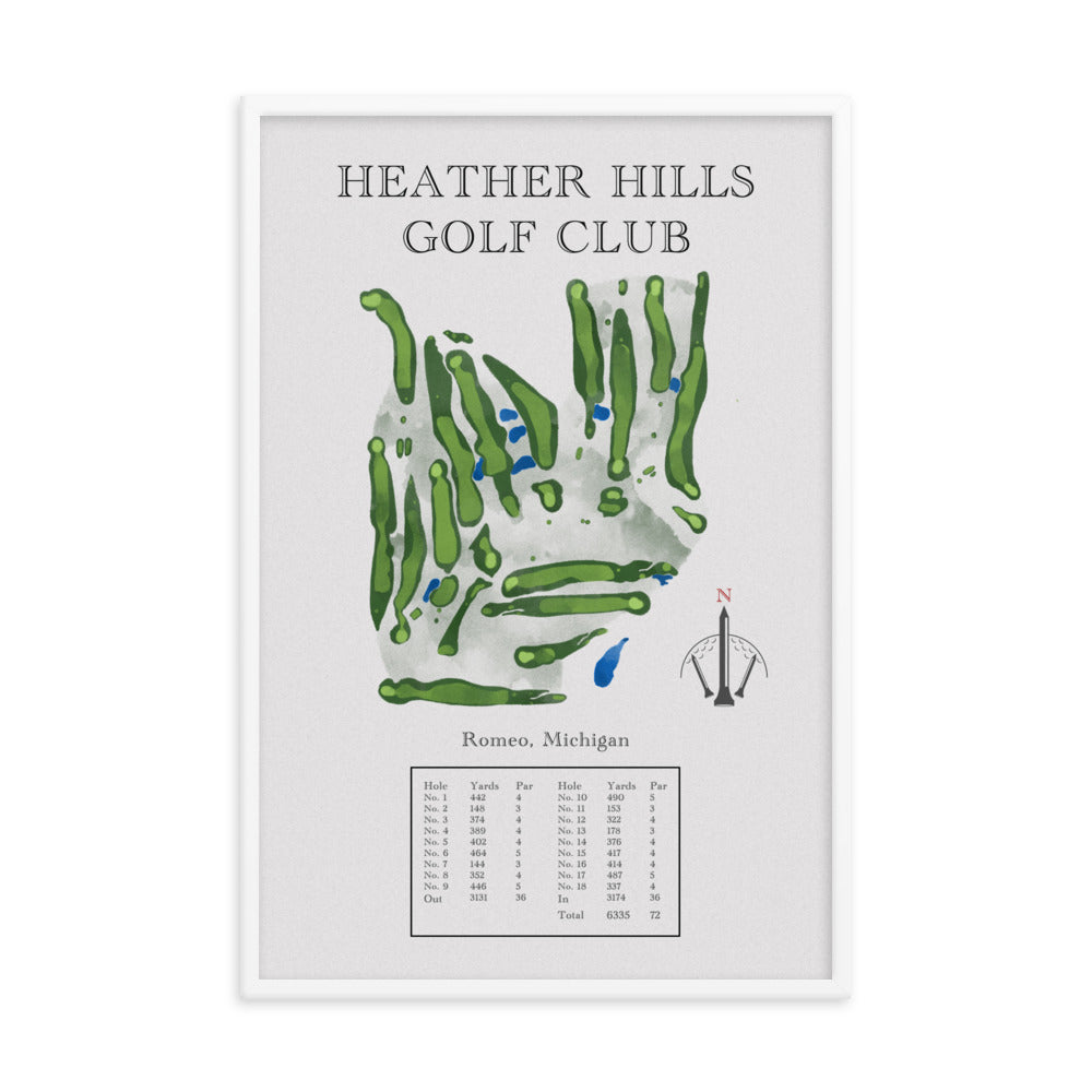 Heather Hills Golf Club, Michigan - Golf Course Print - PARZ ONLY GOLF PRINTS
