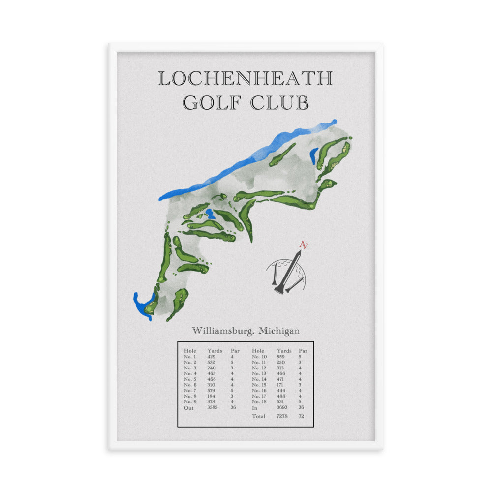 Lochenheath Golf Club, Michigan - Golf Course Print - PARZ ONLY GOLF PRINTS