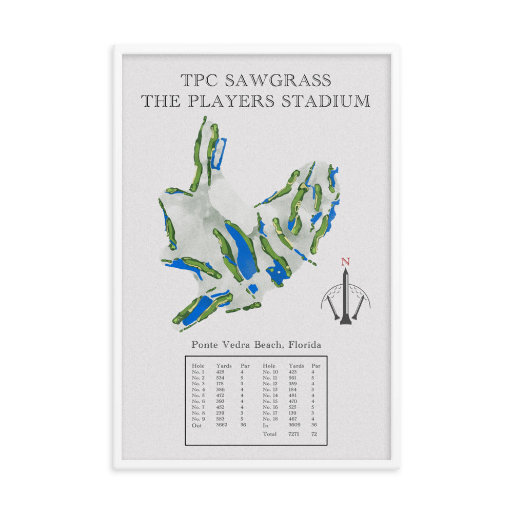 TPC Sawgrass The Players Stadium, Florida - Golf Course Print - PARZ ONLY GOLF PRINTS