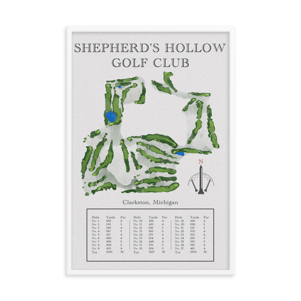 Shepherd's Hollow Golf Club, Michigan - Golf Course Print - PARZ ONLY GOLF PRINTS