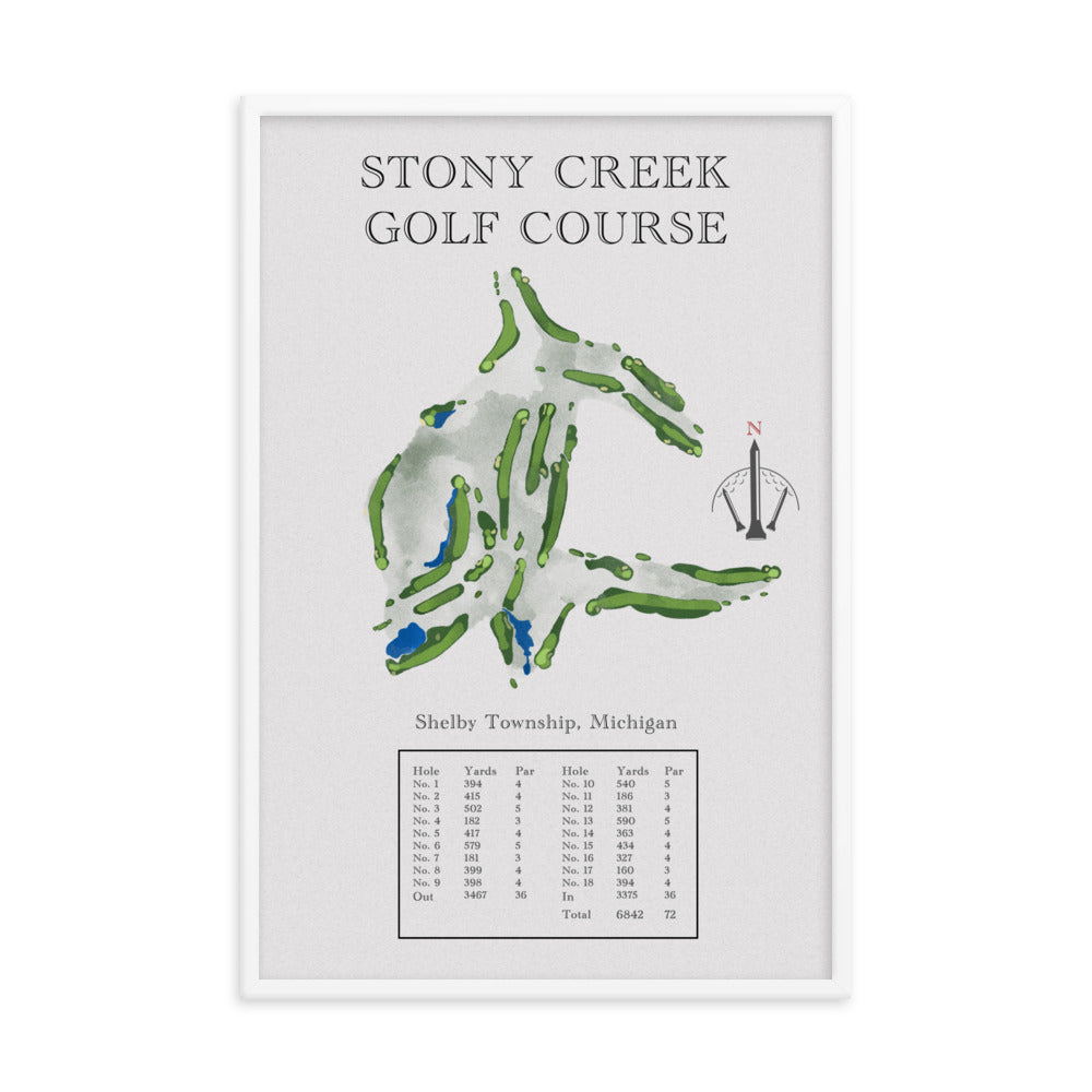 Stony Creek Golf Course, Michigan - Golf Course Print - PARZ ONLY GOLF PRINTS